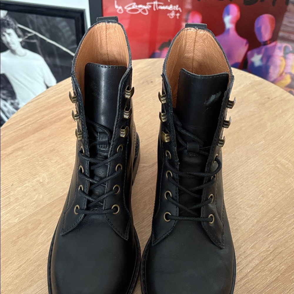 Madewell black leather boots size 6 - Picture 6 of 8